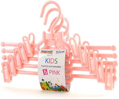 HangerWorld set od 20 ružičastih plastičnih dječjih vješalica - uključuje 10 vješalica za djecu i
