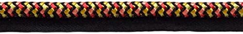 3/8 Sjajna korpa tkanje dizajna konopnog obrednog obloga sa usnama Chakra Black Multicolor
