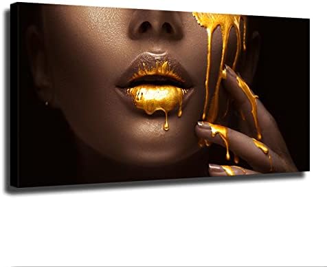 Afroameričke crne žene dame zlato i Crna Umjetnost Afričko platno Dekorativno slikarstvo Poster Home Decor Art HD slike spavaća soba dnevni boravak zid Art