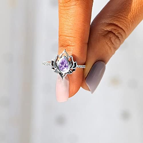 925 Prsten ženski repni prsten ružičasta sa cirkonskim prstenom zaručnički poklon vjenčanja za ljubavničke zaljubljene