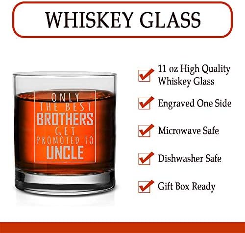 Veracco samo najbolja braća se promoviše ujak iznenađenje trudnoće najava Whisky Glass Funny rođendanski pokloni