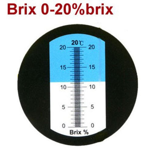 Sinothech Hand održan 0-20% Brix rezne tečnosti refraktometar RHB-20ATC Brix Tester Black Grip