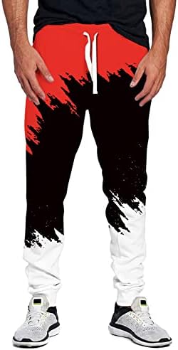 Idgreatim Muškarci Žene Ležerne prilike Sport Jogger Tweatpants 3D grafički trening Trgovinske pantalone za