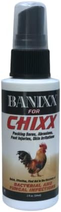 BANIXX za CHIXX 2oz. Sigurno oko očiju i rješenje bez uboda za kljucanje čireva, bumbara, ptičjih boginja, infekcije sirovog otvora, ozljede pilećih nogu/stopala i još mnogo toga. Bez antibiotika