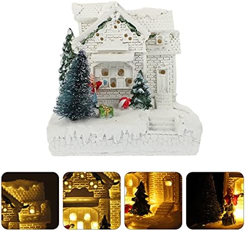 PRETYZOOM 2kom Božić LED svjetlo Božić osvijetljena kuća Božić selo kuća Ornament Božić fenjer Ornament