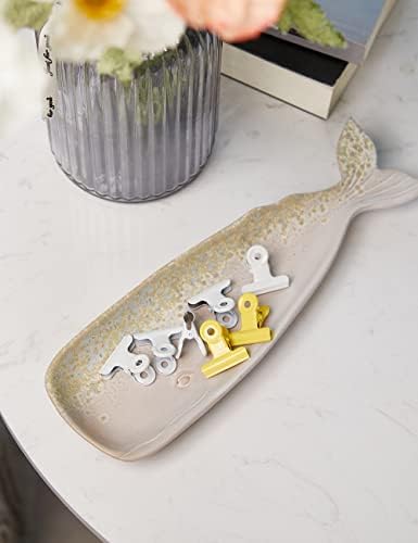 Seinhijo Cearmic ploče za kolačiće sa slatkišima Nuts Bowl posuda za nakit Dolphin pokloni skulptura Kućni dekor 11 inča