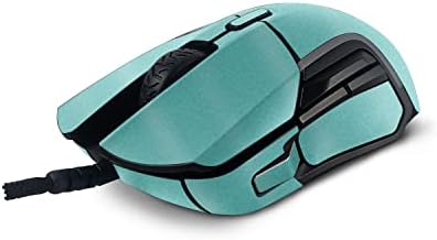 MightySkins sjajna svjetlucava koža kompatibilna sa SteelSeries Rival 5 mišem za igre-čvrsta tirkizna / zaštitna, izdržljiva svjetlucava završna obrada visokog sjaja / jednostavna za nanošenje i promjenu stilova / proizvedeno u SAD-u