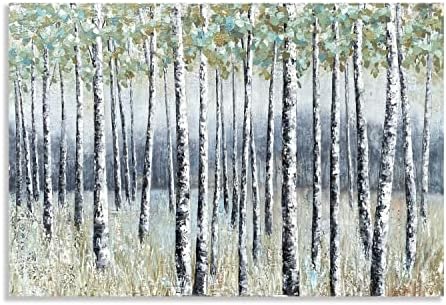 Yihui Arts Aspen Tree Paintings-moderna apstraktna šumska zidna Umjetnost - pejzažne slike sa ukrasima za