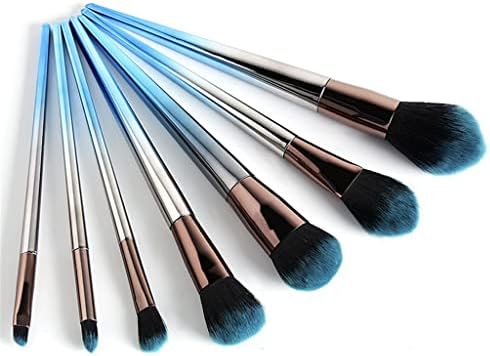 Wpyyi 7pcs rombična kozmetička četkica sivo-plava gradijentna makeup četkanje za četkanje sjenilo Snaga Kabuki Slanjem