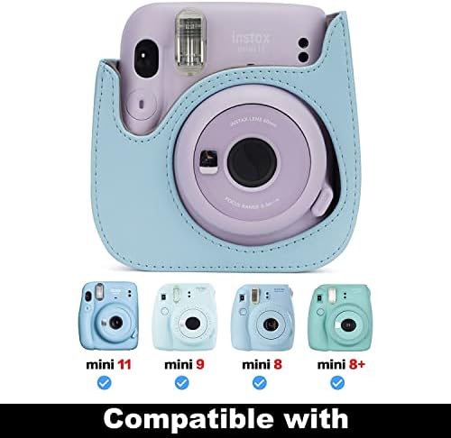 Frankmate Instant Kamera kompatibilna sa Fujifilm Instax Mini 11/9/8/8+ Pu kožnom torbom sa džepom i podesivim naramenicama Mini foto Album