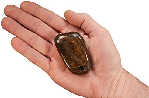 Rock vaš čakra bronzit 2 1/2 4-6 oz Slavo kamenje polirane stijene i minerali korijeni kakre zacjeljivanje kristala i kamenja