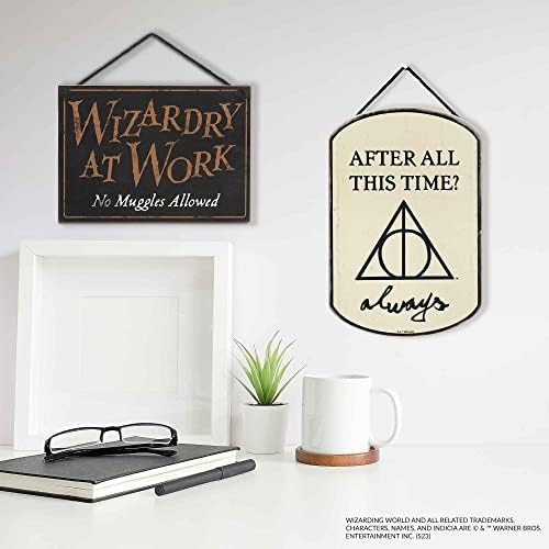 Brendovi otvorenih puteva Harry Potter dvostrani viseći drveni zidni dekor - čarobnjaci dobrodošlicu, Muggles