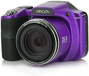 Minolta 20 Mega Pixels Wifi digitalna kamera sa 35x optički zum & amp; 1080p HD Video optički sa 3-inčni LCD, 4.8 x 3.4 x 3.2, ljubičasta