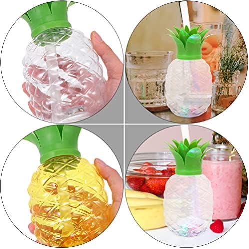 Upkoch izolirani čaše za vodu 5pcs ananas čašice LED plastični ananas Tumbler s poklopcem