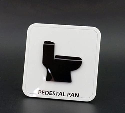 Welliestr 3 Stlye akrilni ljepljivi potporni pedestalni znak, čučnjevicu, pisoar, motor | Toaletni kupatilac
