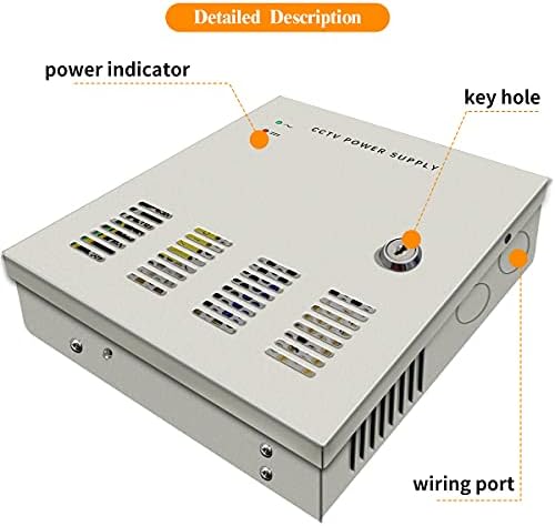 9-kanalna CCTV Portna kutija za napajanje, 12V 5a DC distribuirana kutija za Napajanje, AC utikač