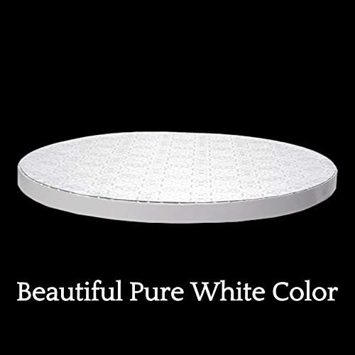 O'creme ploča za torte, bijeli okrugli krugovi za torte prekrasnog dizajna, čvrsti & izdržljivi 1/2