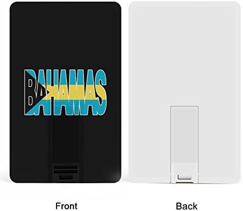 Bahami zastava za zastavu USB 2.0 Flash-diskovi Stick Stick Stick Credit Card Oblik kartice