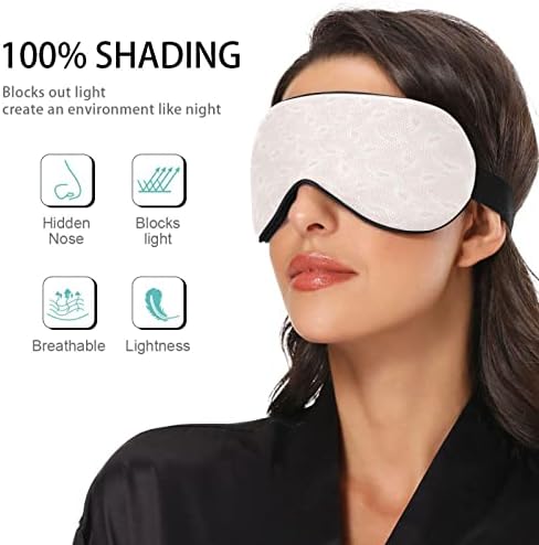 Moderna modna maska ​​za spavanje teksture za žene Muškarci Glatke udobne blokiranje svjetla za oči za oči za noć za povezivanje sa podesivim remen za putovanja