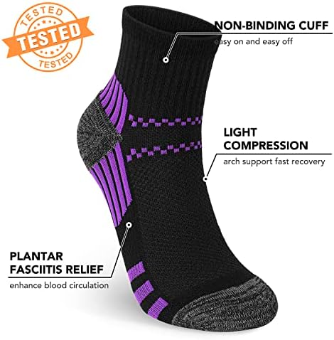 5 pari bakarnih kompresijskih čarapa za žene & muškarci - gležanj plantarni Fasciitis arch Support
