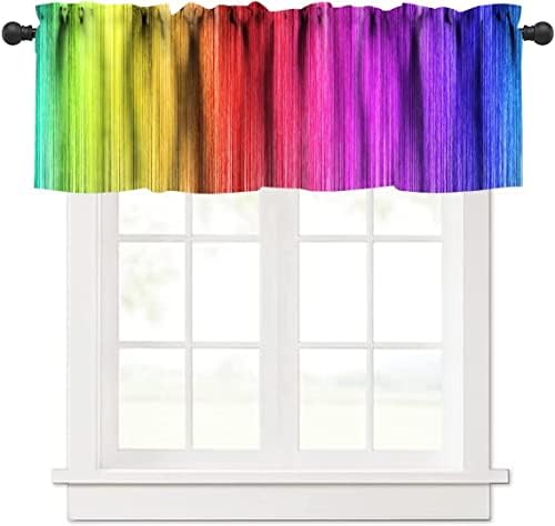Rainbow zavjese, oblika talasa Djevojke Dorki dekor Početna Dekor Blackout Rod Pocket zavjese za teen rasadnici Dječja kći 54x18 inča