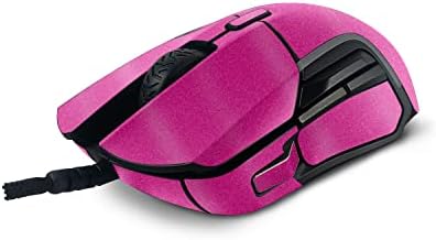 MightySkins sjajna svjetlucava koža kompatibilna sa SteelSeries Rival 5 mišem za igre-čvrsta vruća ružičasta