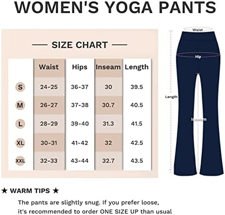 Pješački bootcut joga hlače za žene, visokog struka gamaše od struka Atletski trening Bootleg joga hlače