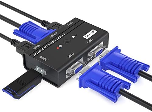 Mt-VIKI 2 Port KVM prekidač VGA + 10ft 2-in1 USB VGA KVM kabl
