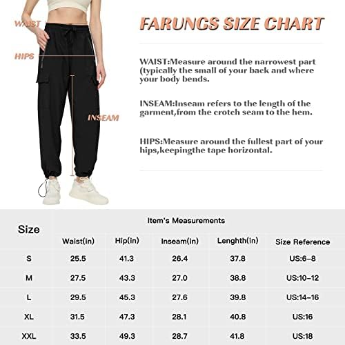 FARUNGS Quick Dry cargo pantalone Lake taktičke pantalone za planinarenje sa 5 džepova za žene, rastezljivog struka i vodootporne