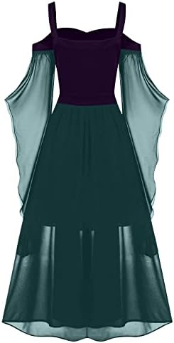 Proljetna materinska haljina, žene plus veličina hladnog ramena leptir rukava čipka za Halloween Gotic haljina