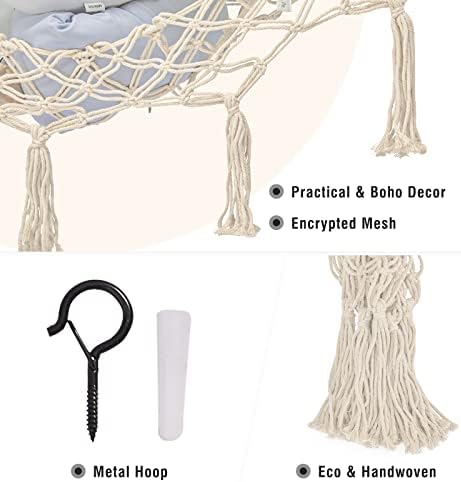 Techmilly Punjena skladišta životinja Hammock - 1 Pack Boho Plush Jumbo igračka Viseća ugaona mreža