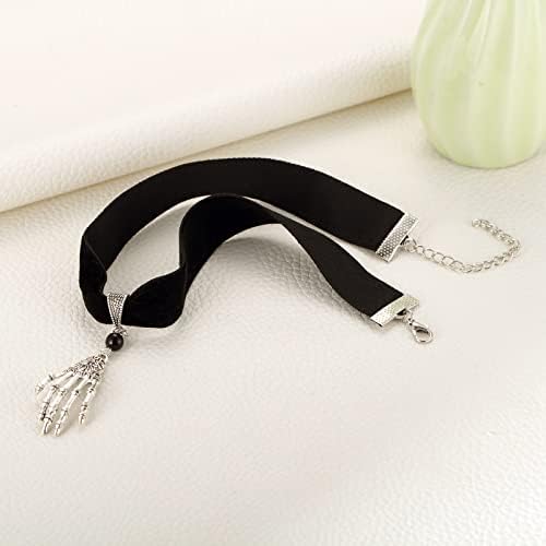 MIXJOY Halloween Retro gotic Punk stil ogrlica pokloni za žene, kostur ruku ogrlica okovratnik