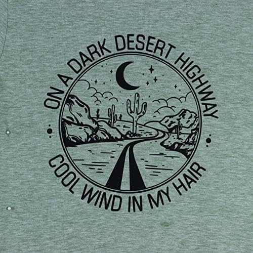 Ženska Casual Country Music majica na tamnoj pustinji autoputa Cool Vjetar u mojoj kosi pismo Print ljeto