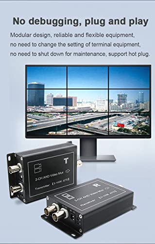 2-kanalni video preko koaksijalnih kablova pretvarača, HD video za RG59 koaksijalni multiplekser