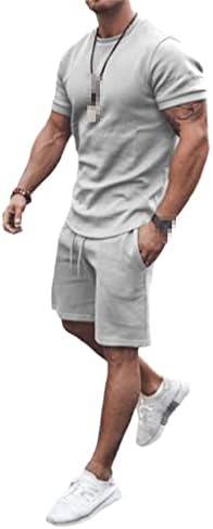 Muškarci Sportska odjeća Solidna boja O-izrez majica sa kratkim rukavima i kratkim rukavima TrackSit