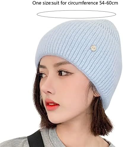 Ženski zimski pleteni šešir ženski Casual Fold Hem topli modni šešir pleteni šešir puni Trim šešir topli aktivnosti