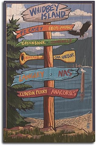 Ostrvo Whidbey, Washington, Destinacije Potpisuju Zidni Znak Birch Wood