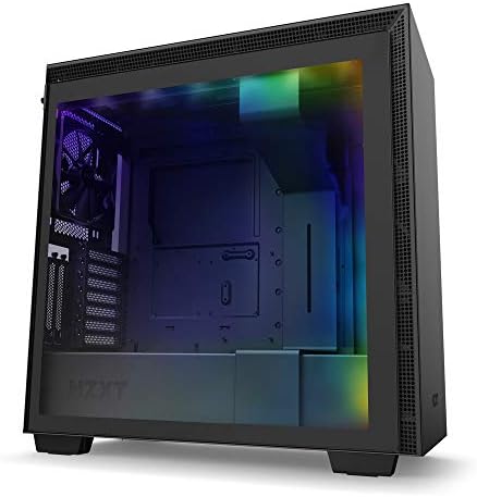 NZXT H710i - CA-H710 i-B1 - ATX mid Tower PC Gaming Case-prednji i / o USB Type - C Port - bočni Panel od kaljenog stakla-vertikalni GPU nosač-integrisano RGB osvetljenje-Crna