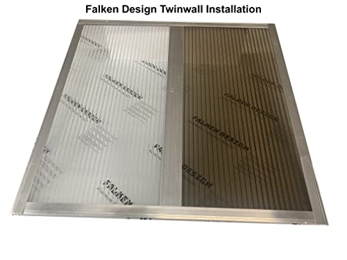 Falken dizajn 12 u x 36 u x 1/4 u prozirnom polikarbonatnom Limu sa dva zida