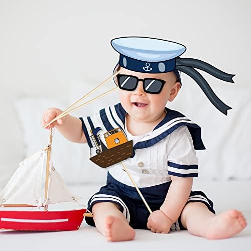 25pcs Navigator FOTO Booth rekviziti DIY KIT Funny Jedrenje Ocean Adventure Pirati Selfie rekvizite pribor za rođendan za bebe Tuš isporuke Ukrasi naljepnicama
