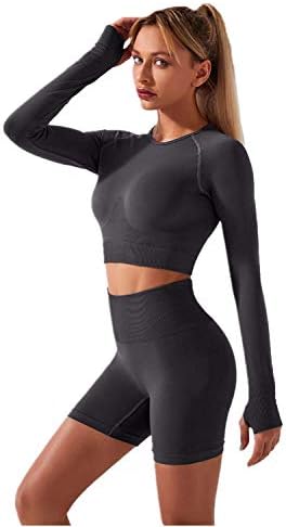 Ženska odjeća za jogu 2 komada vježbanje set bešavnih šharma za vježbe visoke struke s sportskim grudnjakom kostim teretane