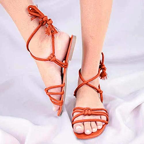 Wassece Women na sandalama veličine 10 ležernih prozračnih modnih čipkastim sandalama za slobodno