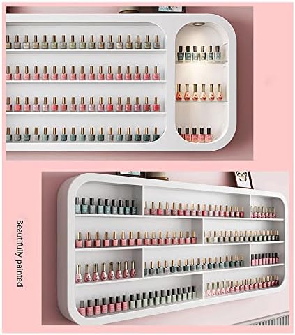Jinzunbao Viseći veliki kapacitet za skladištenje zaslona, ​​zidni nosač za nokte za nokte, esencijalni parfem za skladištenje sa salonom, salon ljepota / noktiju organizator Parfem Holder