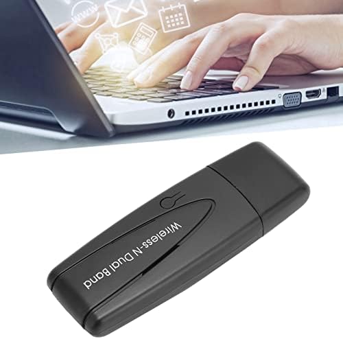 USB WiFi adapter, 300Mbps brzi mrežni adapter 2,4Hz 5GHz Dual Band Wireless Internet mrežni adapter mini wifi dongle za laptop za radnu površinu
