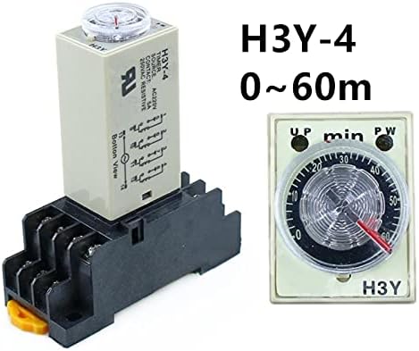 TIOYW H3Y-4 0-60m Power Utični relej releja TIMER DPDT 14PINS H3Y-4 DC12V DC24V AC110V AC220V