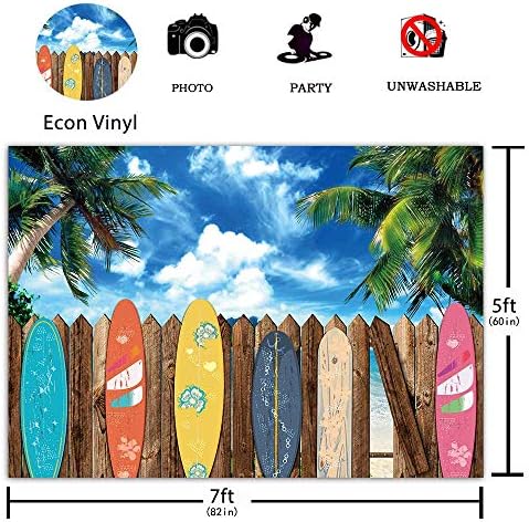 Funnytree 8 x 6 FT ljetna daska za surfanje plaža tematska pozadina za zabavu surfuje primorskom tropskom
