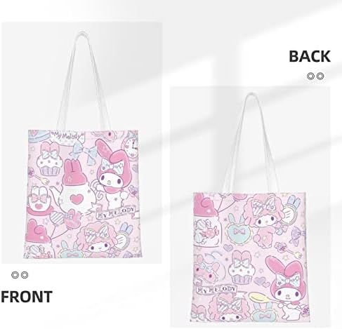 RFUVIWZ Anime torba slatka torbica višekratna platnena estetska torba za kupovinu torba za namirnice kozmetička