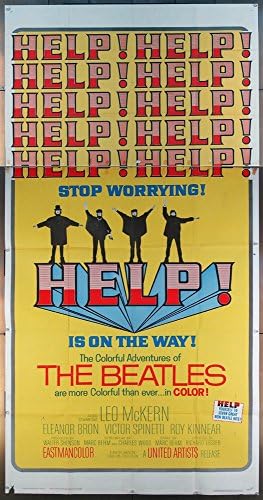 Pomoć! Originalni poster s tri lista prekriven vrlo dobar plus za fino stanje The Beatles John Lennon