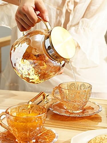 Voćni čajnik Engleski popodnevni čaj Podeljak otporan na toplotno otporno na svijeće Grijanje čaj