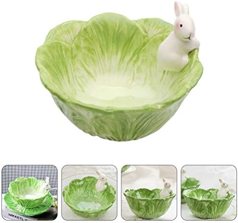 Yardwe Uskršnji bombona slatka posuda u obliku kupusa crtane keramičke zdjelice salate posude za supu